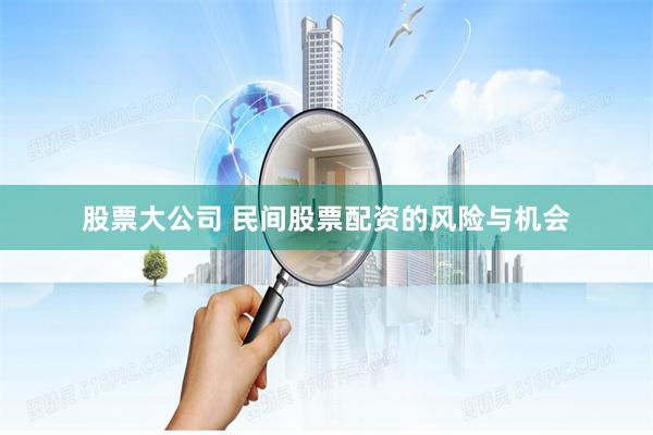 股票大公司 民间股票配资的风险与机会